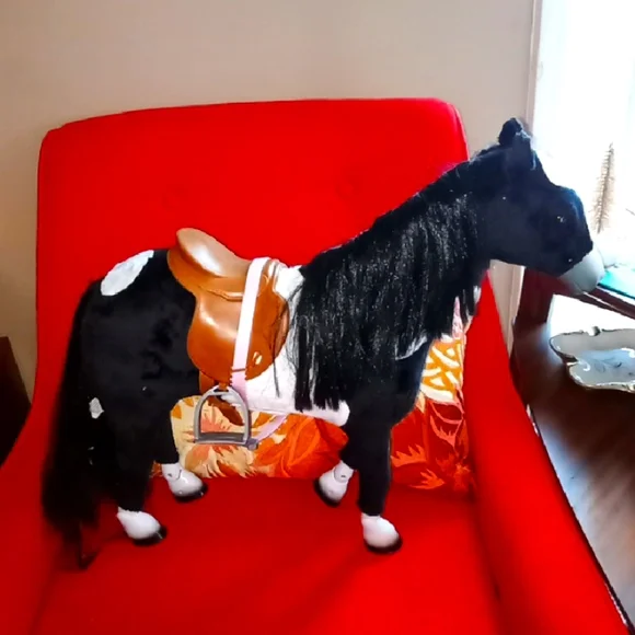 Palomino Riding Poseable Horse & Saddle Fit American girl My Life & 18" Dolls - Picture 1 of 7